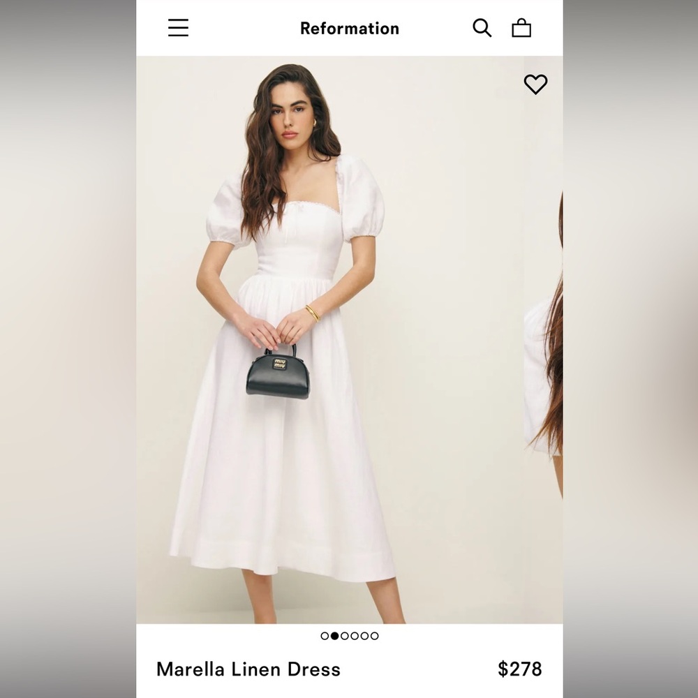 Reformation Ivory Marella Dress